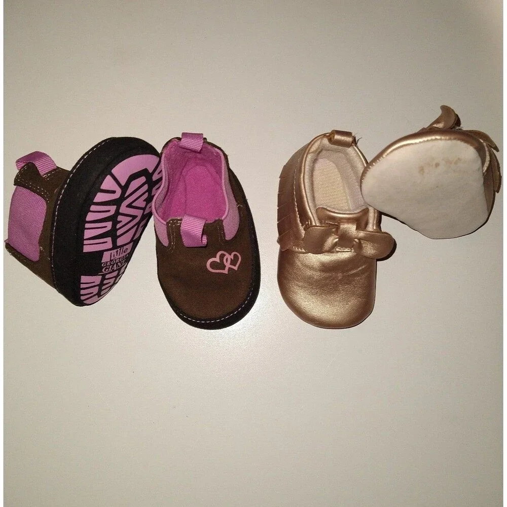 Baby Girl Shoe Bundle - Georgia Boots(0-6mo) & Target(0-3mo)
